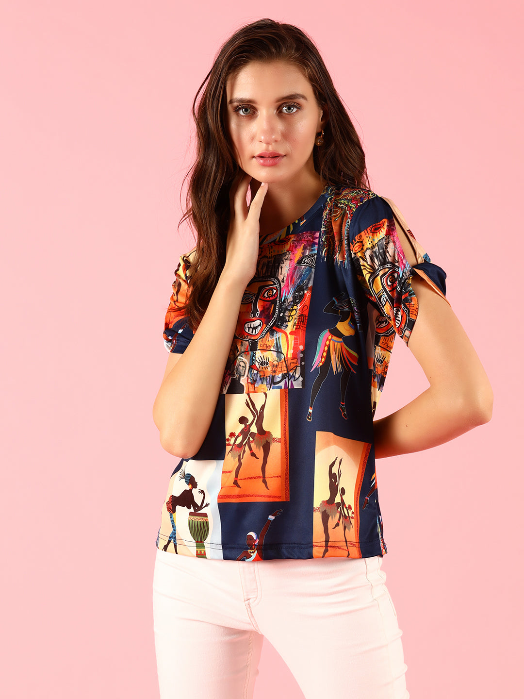 Lycra T-Shirt Printed Top