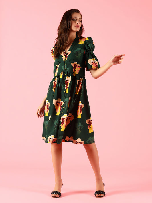 QUIRKY PRINT DRESS
