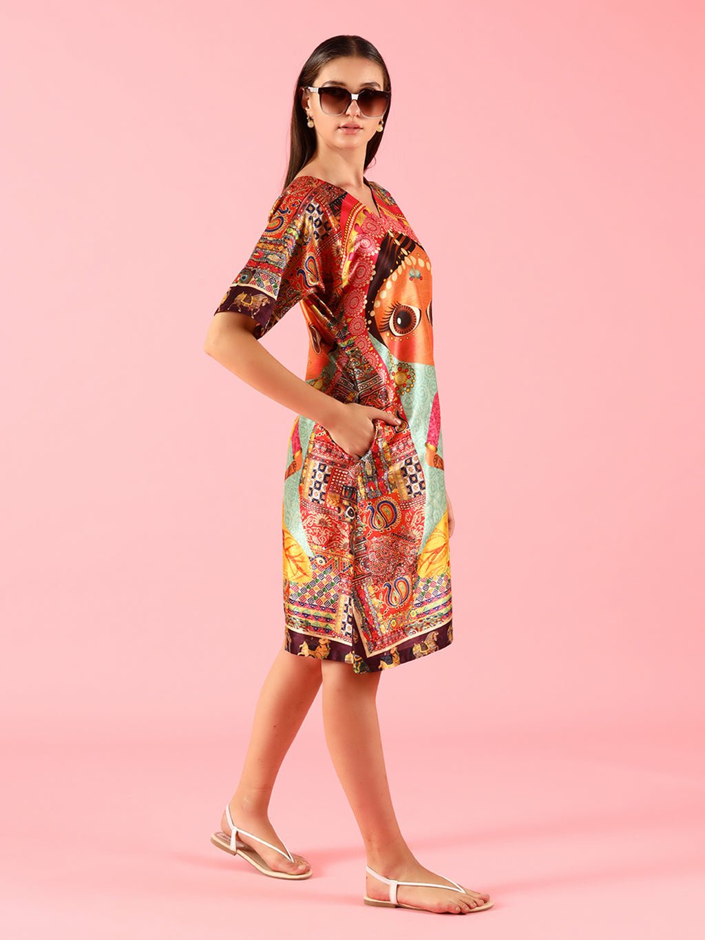QUIRKY PRINTED DRESS