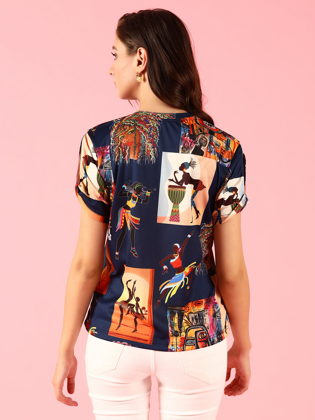 Lycra T-Shirt Printed Top