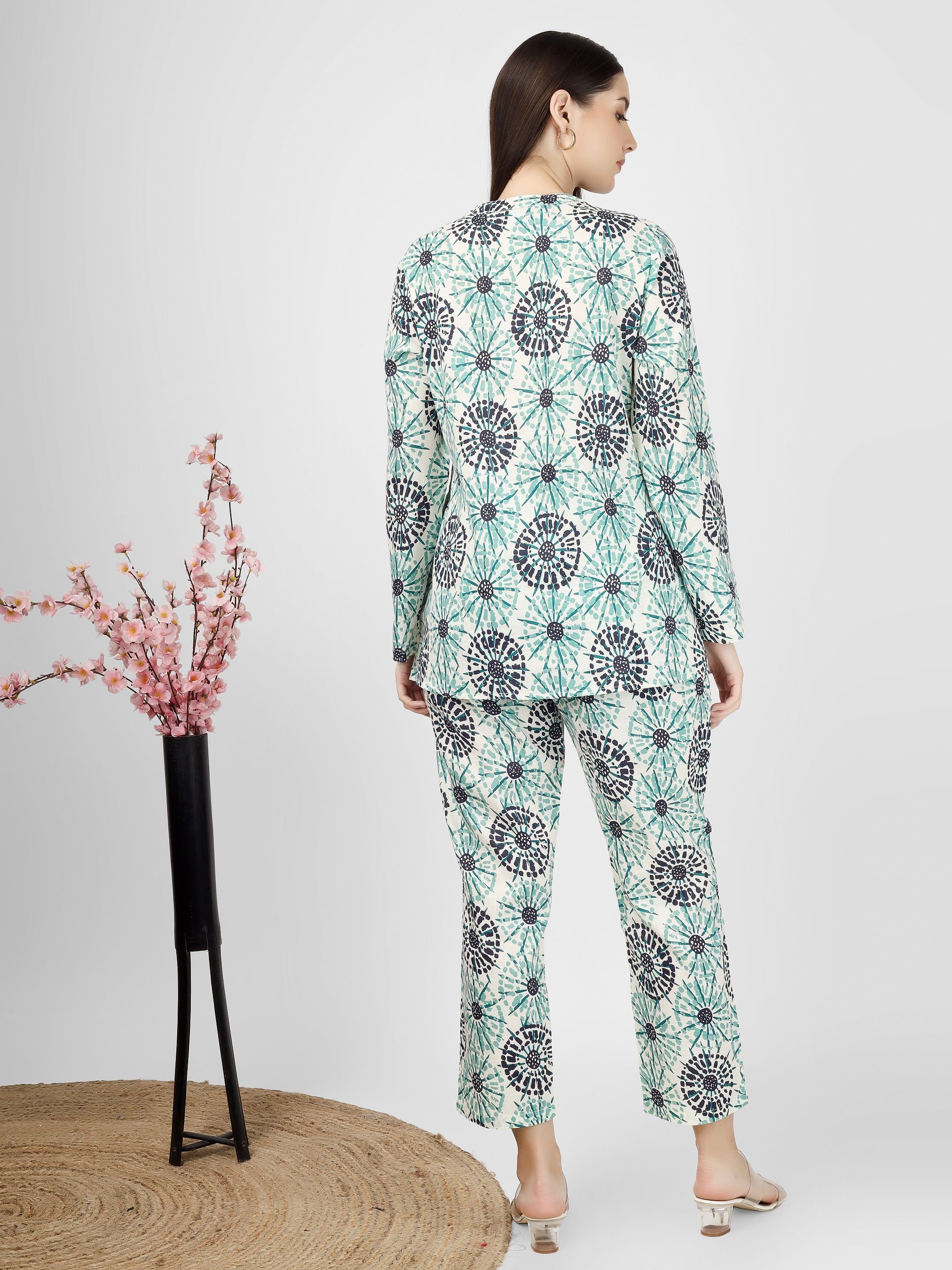 Printed Cotton Co-Ord Top and Palazzo