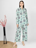 Printed Cotton Co-Ord Top and Palazzo