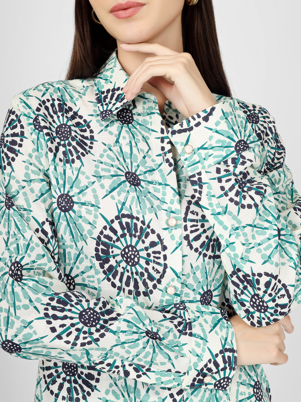 Printed Cotton Co-Ord Top and Palazzo